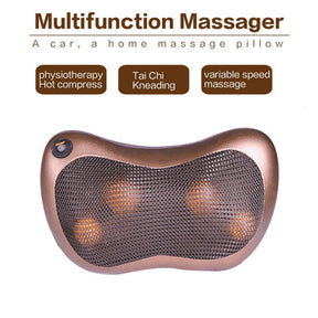 Multi-Function Electric Cervical Body Massage Pillow with Deep-Kneading Heated Massage Nodes