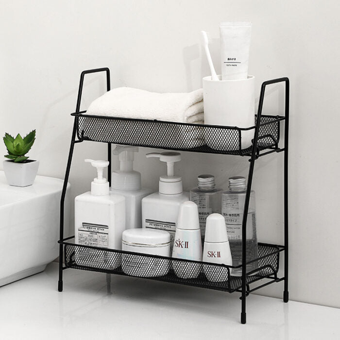 2 Layer Multi-Purpose Mini Portable Iron Organizer Shelf